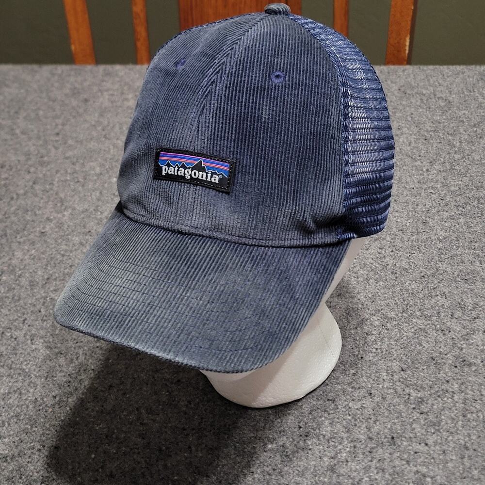 Patagonia Hat Baseball Cap Mens Blue Corduroy P6 LoPro Untrucker Snapback Adult
